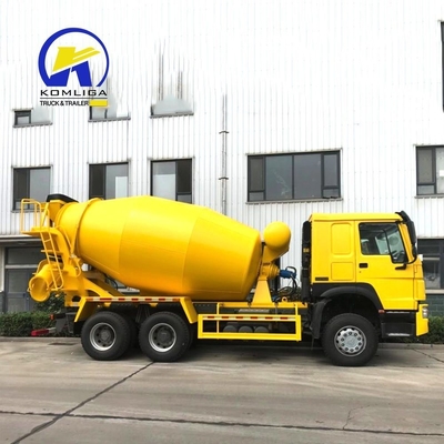 8560X2496X3800mm Used HOWO 6cbm 8cbm 9cbm Self Loading Concrete Mixer Truck with Pump