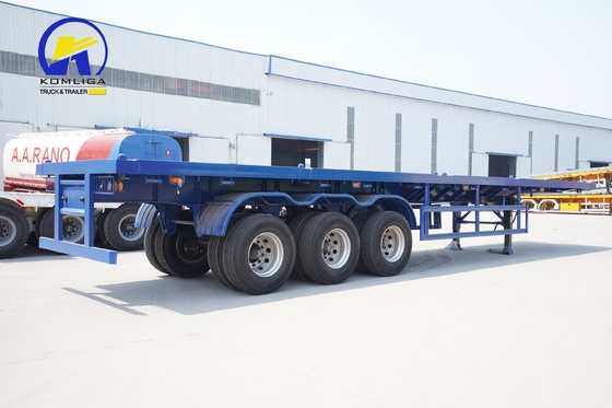 40FT 40 Tons Skeleton Chassis Truck Container Flatbed Trailer with High Load Capacity