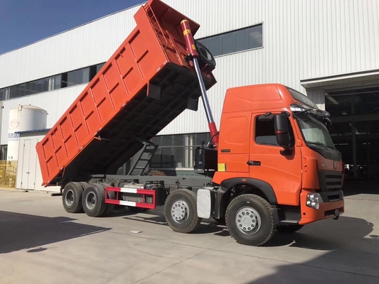 371HP Sinotruck 40 Ton 12 Tyres HOWO Dumper Truck with Rear View Camera and Blue Color