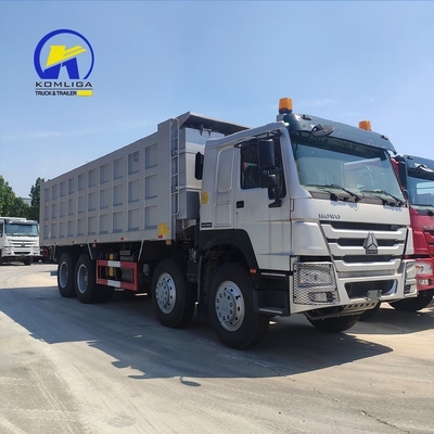 8X4 371HP HOWO Sino Dump Truck Used Tipper Truck with Ventral Tipper Hydraulic Lifting