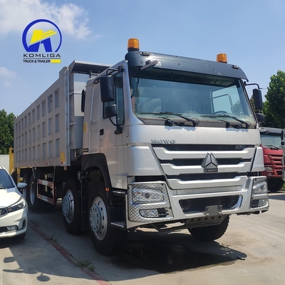 8X4 371HP HOWO Sino Dump Truck Used Tipper Truck with Ventral Tipper Hydraulic Lifting