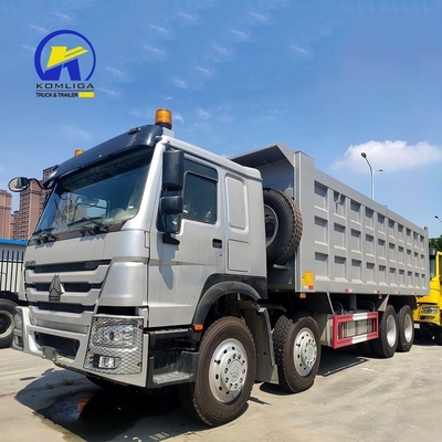 8X4 371HP HOWO Sino Dump Truck Used Tipper Truck with Ventral Tipper Hydraulic Lifting