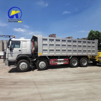 8X4 371HP HOWO Sino Dump Truck Used Tipper Truck with Ventral Tipper Hydraulic Lifting