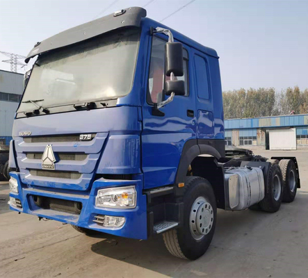 9 Tons Front Axle Used Sinotruk HOWO Blue 6X4 Tractor Truck with Performance and Durability