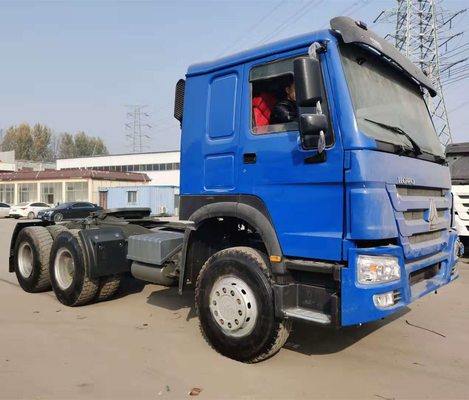 9 Tons Front Axle Used Sinotruk HOWO Blue 6X4 Tractor Truck with Performance and Durability