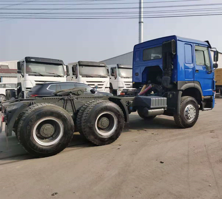 9 Tons Front Axle Used Sinotruk HOWO Blue 6X4 Tractor Truck with Performance and Durability