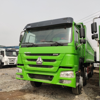 Euro 2 Emission Standard Used Sinotruk HOWO 375HP Dump Truck with 1200r20 Radial Tires