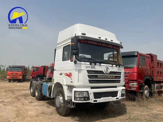 Radial Tire Design Shacman 6X4 Trailer Head Tractor Truck with Front Axle Man 7.5 Ton