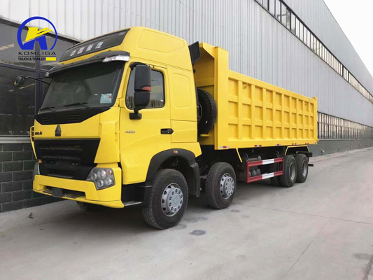 12 Wheels 8X4 HOWO Dump/Tipper Truck with Front Axle 9tons Loading Capacity and Used