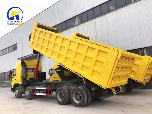 12 Wheels 8X4 HOWO Dump/Tipper Truck with Front Axle 9tons Loading Capacity and Used