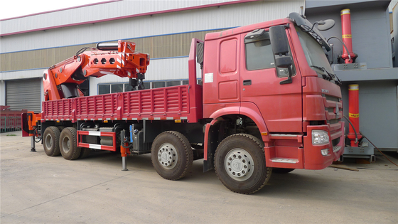 Versatile Sinotruk HOWO 6X4 Dump Truck with Crane Engine Wd615.47.D12.42 and Seats ≤5