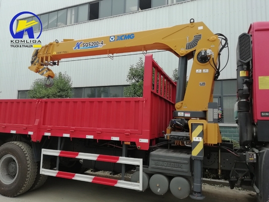 300L Fuel Tanker Sinotruck HOWO 6X4 Truck Mounted 12tons 16tons Crane for Construction