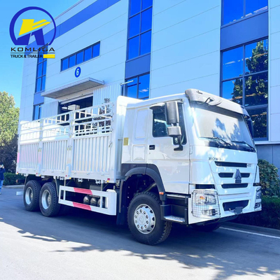 Transport Used 6X4 4X2 Box Cargo Truck with Ventral Tipper Hydraulic Lifting Used