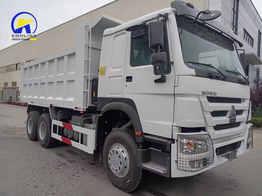 10wheels Tipper Second Hand HOWO 371HP Used Dump Truck Blue with Zf8118 Steering System