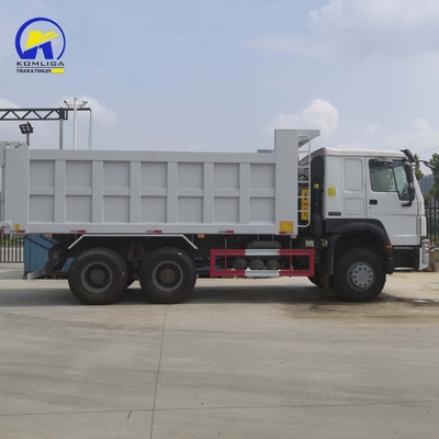 10wheels Tipper Second Hand HOWO 371HP Used Dump Truck Blue with Zf8118 Steering System