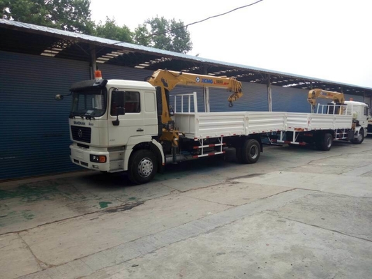 Used Shacman 4X2 Crane Truck with Hf9 Front Axle and Ventral Tipper Hydraulic Lifting