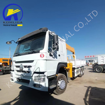 Used 6X4 Sinotruk HOWO Cargo Truck with Mounted Crane in Good Condition and Affordable