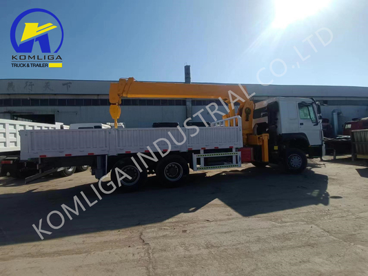 Used 6X4 Sinotruk HOWO Cargo Truck with Mounted Crane in Good Condition and Affordable