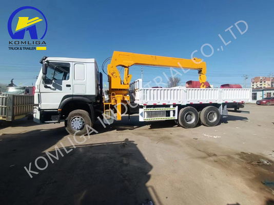 Used 6X4 Sinotruk HOWO Cargo Truck with Mounted Crane in Good Condition and Affordable