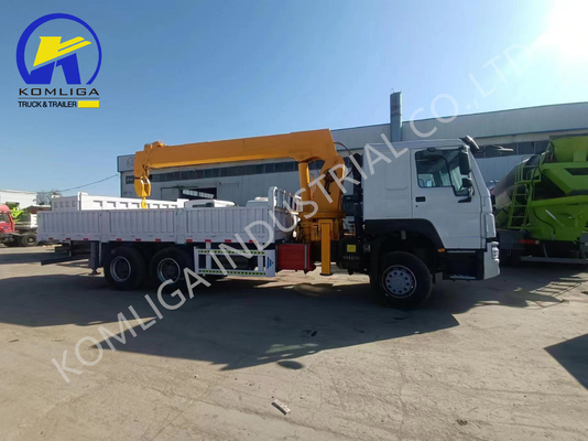 Used 6X4 Sinotruk HOWO Cargo Truck with Mounted Crane in Good Condition and Affordable