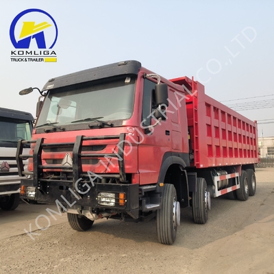 Red 8X4 Trucks 371 HP 375HP 400HP 420HP Sinotruk Heavy Duty Tipping Tipper Dumper Second Hand Dump Truck and HOWO Truck for Africa Market