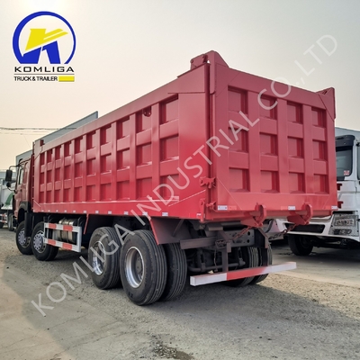 Red 8X4 Trucks 371 HP 375HP 400HP 420HP Sinotruk Heavy Duty Tipping Tipper Dumper Second Hand Dump Truck and HOWO Truck for Africa Market