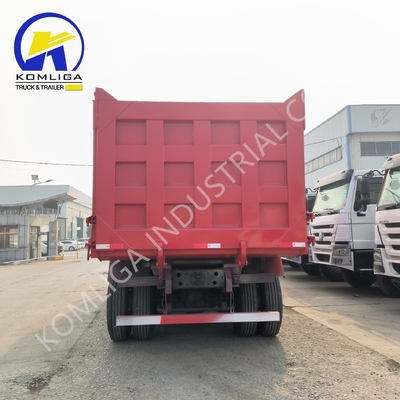 Red 8X4 Trucks 371 HP 375HP 400HP 420HP Sinotruk Heavy Duty Tipping Tipper Dumper Second Hand Dump Truck and HOWO Truck for Africa Market