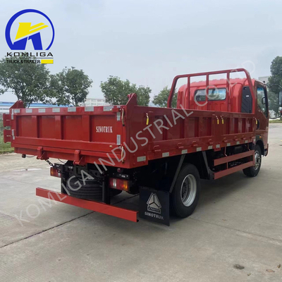 4X2 5 Tons Sinotruk HOWO Camion Benne with Tubeless Tire Design 5995x2350x2620mm