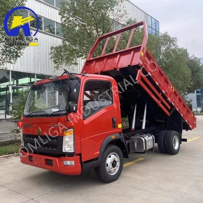4X2 5 Tons Sinotruk HOWO Camion Benne with Tubeless Tire Design 5995x2350x2620mm