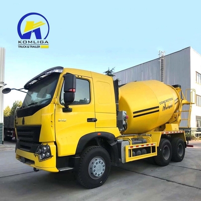8560X2496X3800mm Used HOWO 6cbm 8cbm 9cbm Self Loading Concrete Mixer Truck with Pump