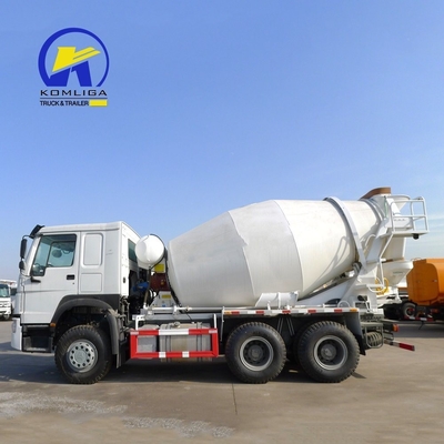 8560X2496X3800mm Used HOWO 6cbm 8cbm 9cbm Self Loading Concrete Mixer Truck with Pump