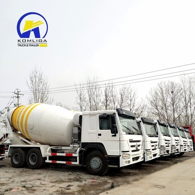 8560X2496X3800mm Used HOWO 6cbm 8cbm 9cbm Self Loading Concrete Mixer Truck with Pump