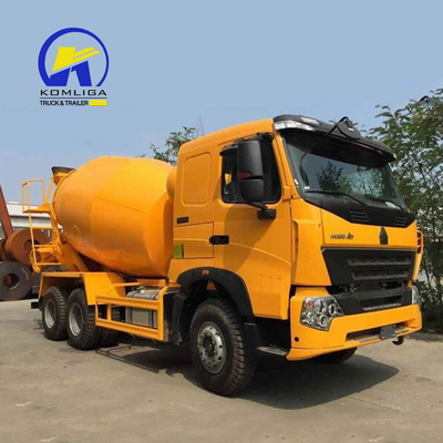 8560X2496X3800mm Used HOWO 6cbm 8cbm 9cbm Self Loading Concrete Mixer Truck with Pump