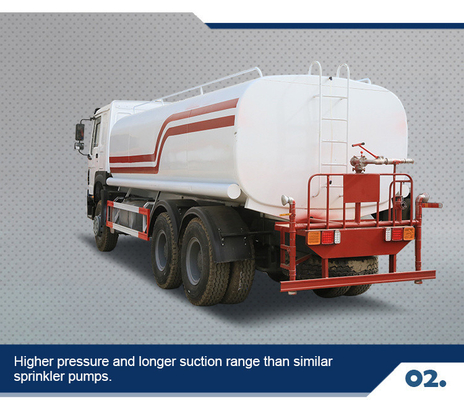 Ventral Tipper Hydraulic Lifting HOWO 6X4 Water Tank Truck with Blue Color