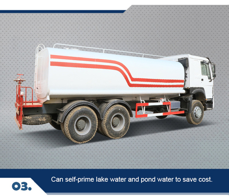 Ventral Tipper Hydraulic Lifting HOWO 6X4 Water Tank Truck with Blue Color