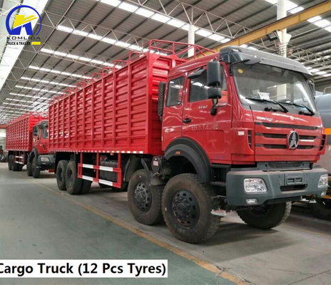 Radial Tire Design North Benz 12 Wheels Chassis Cargo Truck for Customized Request
