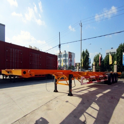 Heavy Duty Flatbed Cargo Shipping Container Trailer with 9.00*22.5/8.00-20/8.5-20 Rim