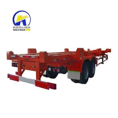 Leaf Spring 30-100 T Payload 40ton Tri-Axles 20FT Container Delivery Skeleton Trailers