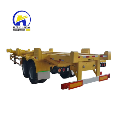 Leaf Spring 30-100 T Payload 40ton Tri-Axles 20FT Container Delivery Skeleton Trailers