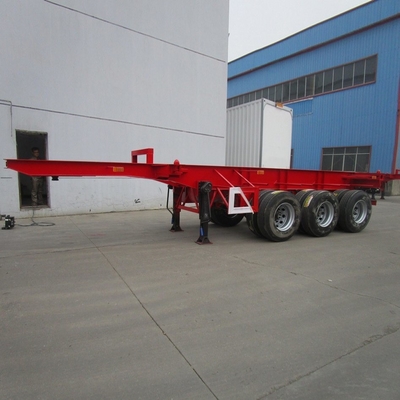 ABS Anti-lock Braking System 20 FT Double Axle Container Trailer Chassis Semi Trailers