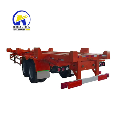 Q345b Main Beam 3 Axles 40FT Container Transport Skeleton Trailer with 12.00r22.5 Tires