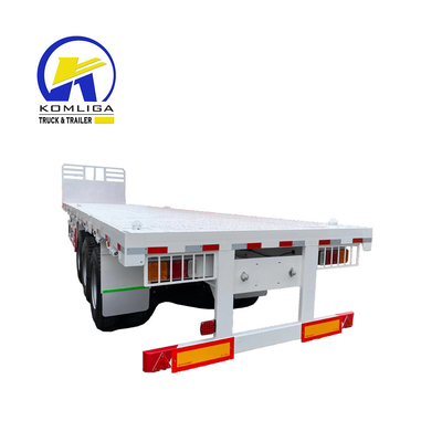 Manufacture 40 FT Flatbed Container Trailer with Mechanical Suspension Semi-Trailer