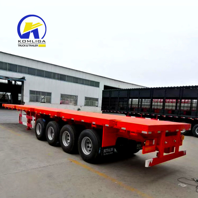 50 Ton 3 Axle ABS Optional Semi-Trailer for Heavy Duty Lowboy 40 FT Flatbed Container