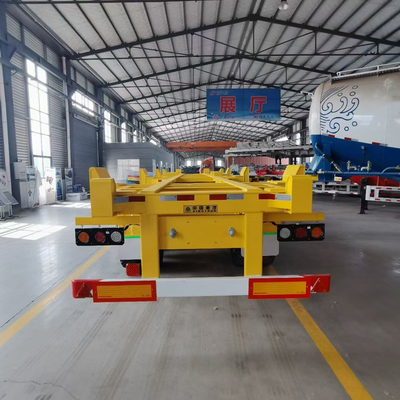 40 Ton 40FT Easy Loading Container Delivery Tri-Axles Skeleton Trailer Tare Weight 6 Tons