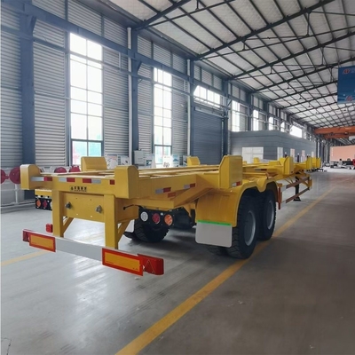40 Ton 40FT Easy Loading Container Delivery Tri-Axles Skeleton Trailer Tare Weight 6 Tons