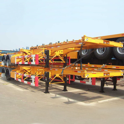 7 Wheelbase 3 Axle 20FT 40FT Flat Shipping Container Trailer Dolly with Wabco Valve