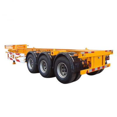 40FT Tri-Axle Skeleton Container Semi Trailer with 10/10/10 Leaf Spring and 8.5-20 Rim