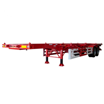 40FT Tri-Axle Skeleton Container Semi Trailer with 10/10/10 Leaf Spring and 8.5-20 Rim