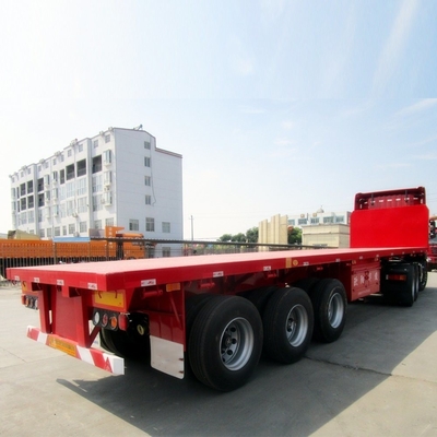 Trailer Model 3 Axles Flatbed Semi Trailer with ABS Anti-lock Braking System 53FT 28 FT