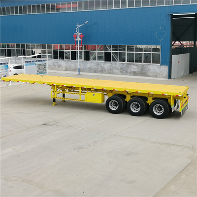 3 Axles 40t 20FT 40FT Flatbed Container Chassis Trailer with Anti-lock Braking System